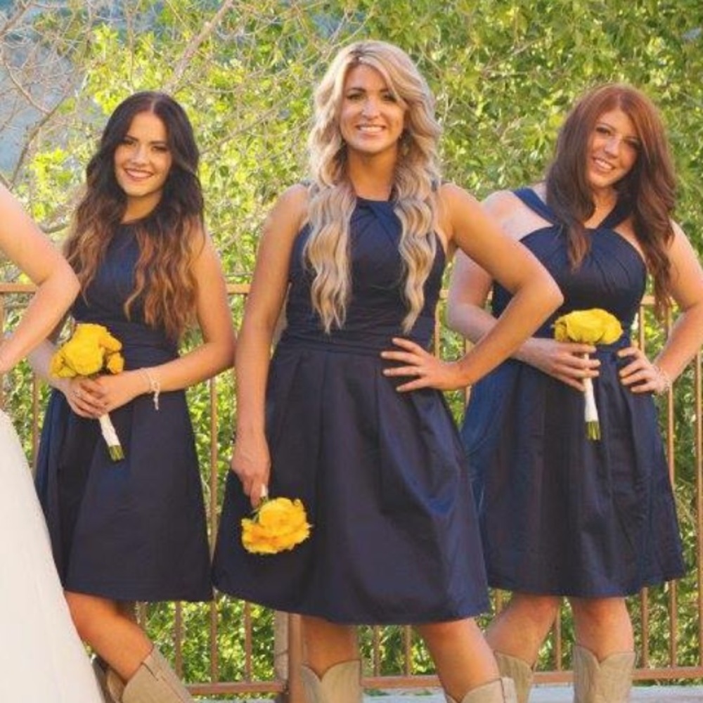 Blue bridesmaid dress